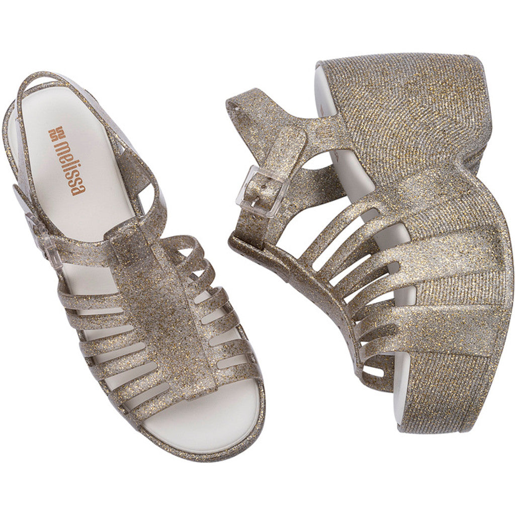 Melissa MELISSA STATION 79 PLATFORM II AD BE311 GLITTER GOLD