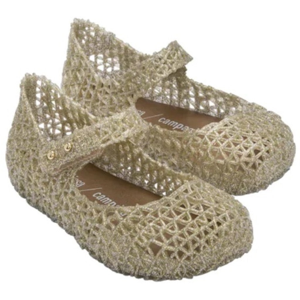 Mini Melissa MINI MELISSA CAMPANA PAPEL BB SANDAL 50712 GOLD GLITTER