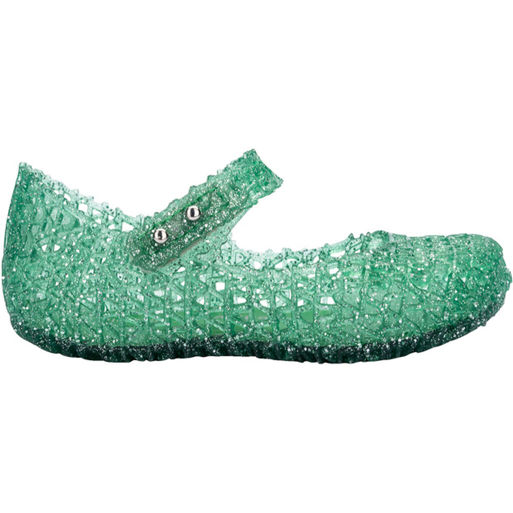 Mini Melissa MINI MELISSA CAMPANA PAPEL BB SANDAL AJ846 GREEN GLITTER