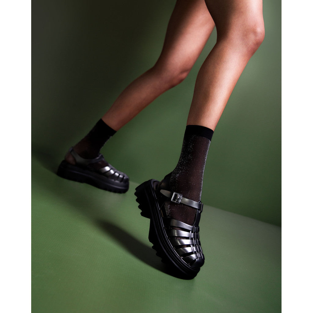 Melissa Melissa Possession Platform II AD SANDAL AX291 BLACK/SILVER