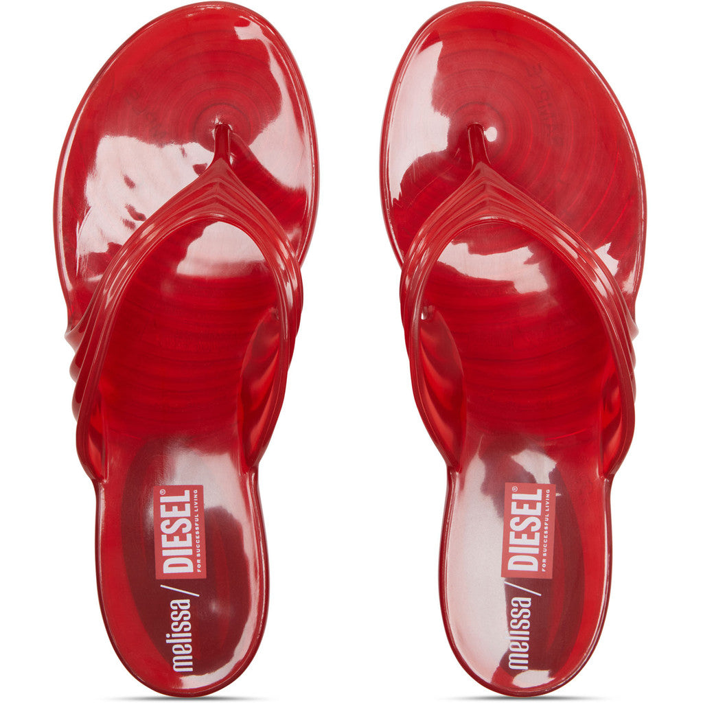 Diesel Melissa Quantum Thong x Diesel Ad. FLIP FLOP BP732 TRANSPARENT RED
