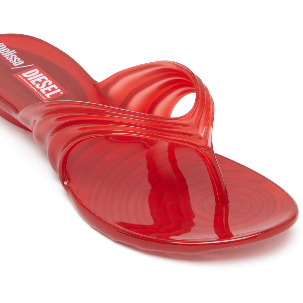 Diesel Melissa Quantum Thong x Diesel Ad. FLIP FLOP BP732 TRANSPARENT RED