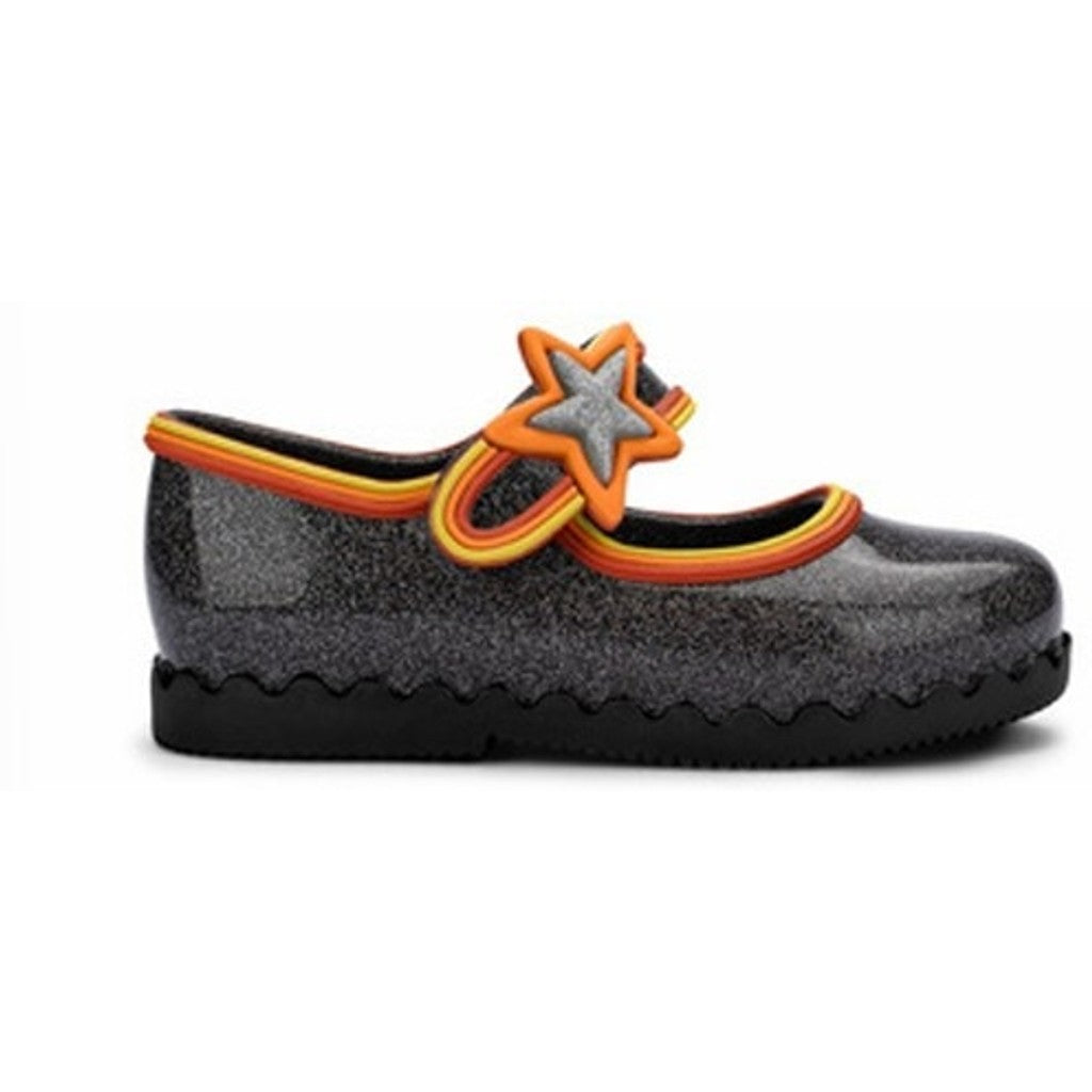 Mini Melissa Mini Melissa Hip Ballerina Star Bb BALLERINA BU855 BLACK GLITTER/ORANGE