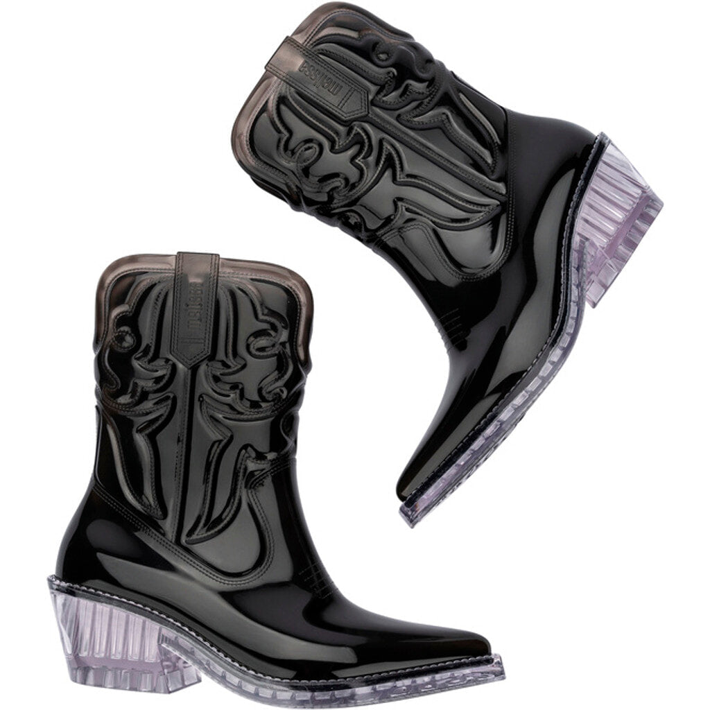 Melissa MELISSA TEXAS AD BOOT AW781 BLACK TRANSPARENT/GLASS
