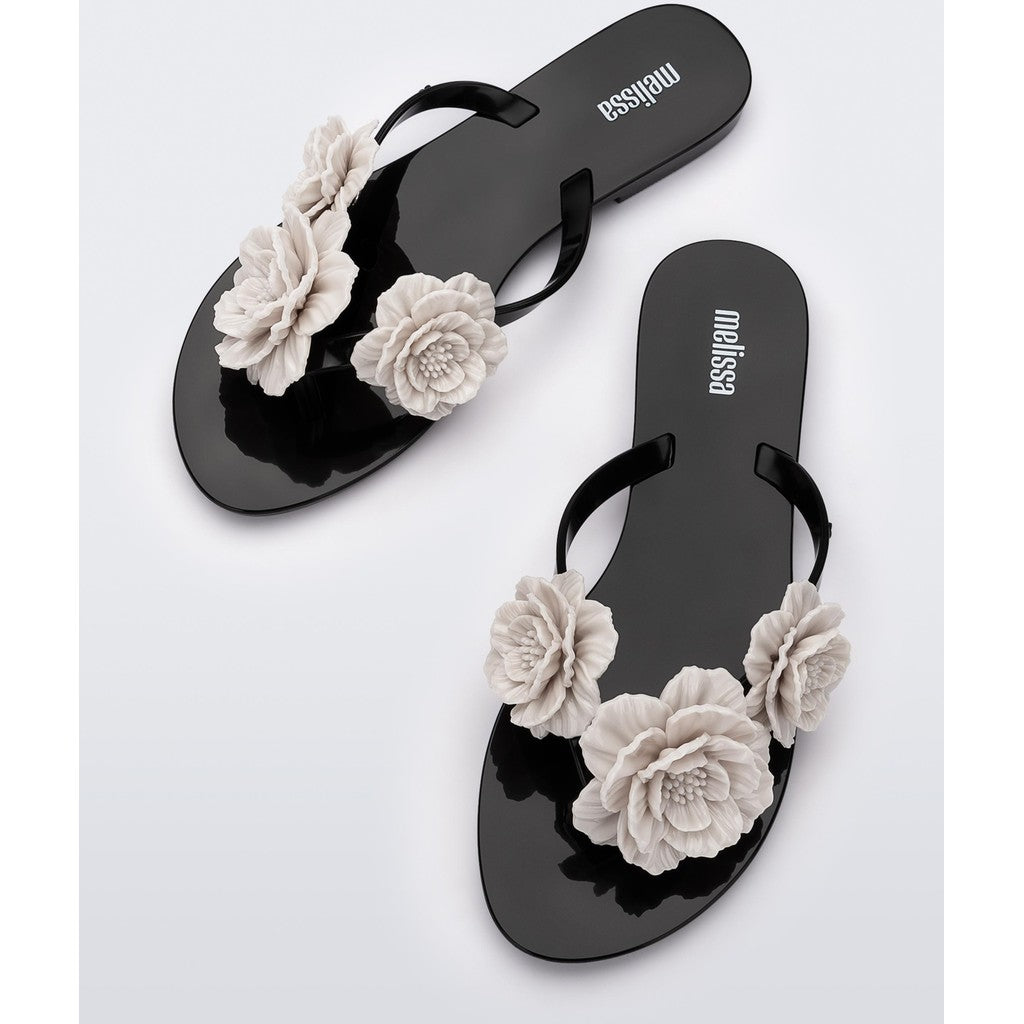 Melissa Harmonic Springtime FLIP FLOP AT136 BLACK/BEIGE