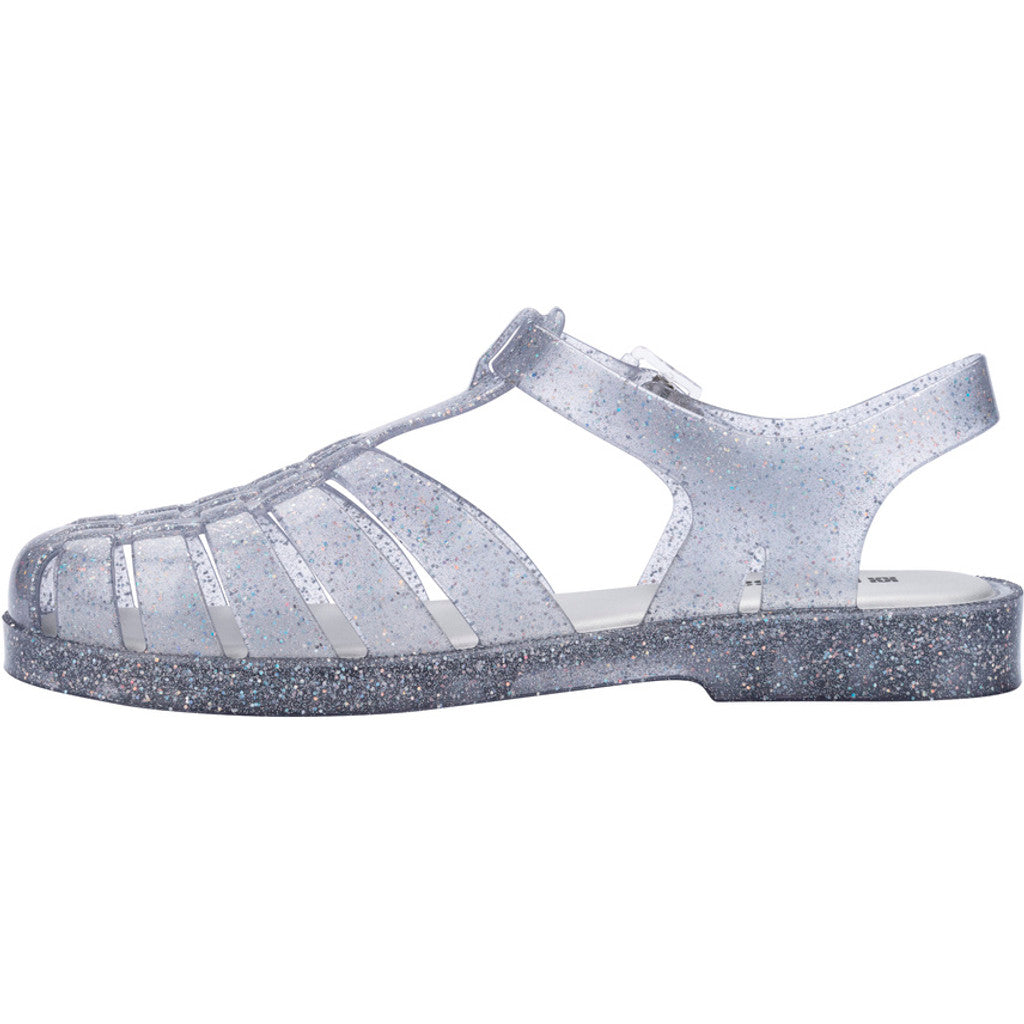 Melissa MELISSA POSSESSION SHINY SANDAL BR229 GLITTER CLEAR SILVER