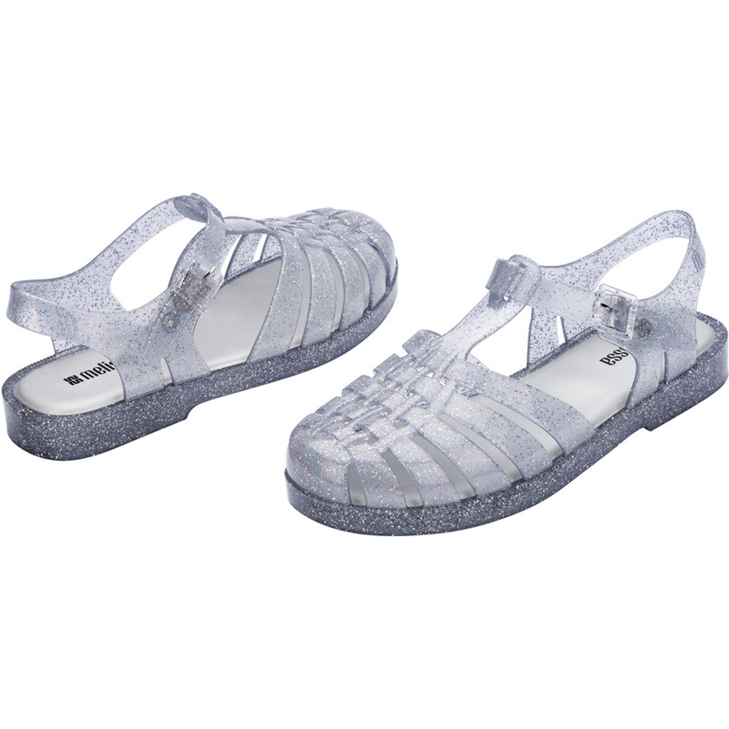 Melissa MELISSA POSSESSION SHINY SANDAL BR229 GLITTER CLEAR SILVER
