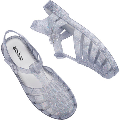 Melissa MELISSA POSSESSION SHINY SANDAL BR229 GLITTER CLEAR SILVER
