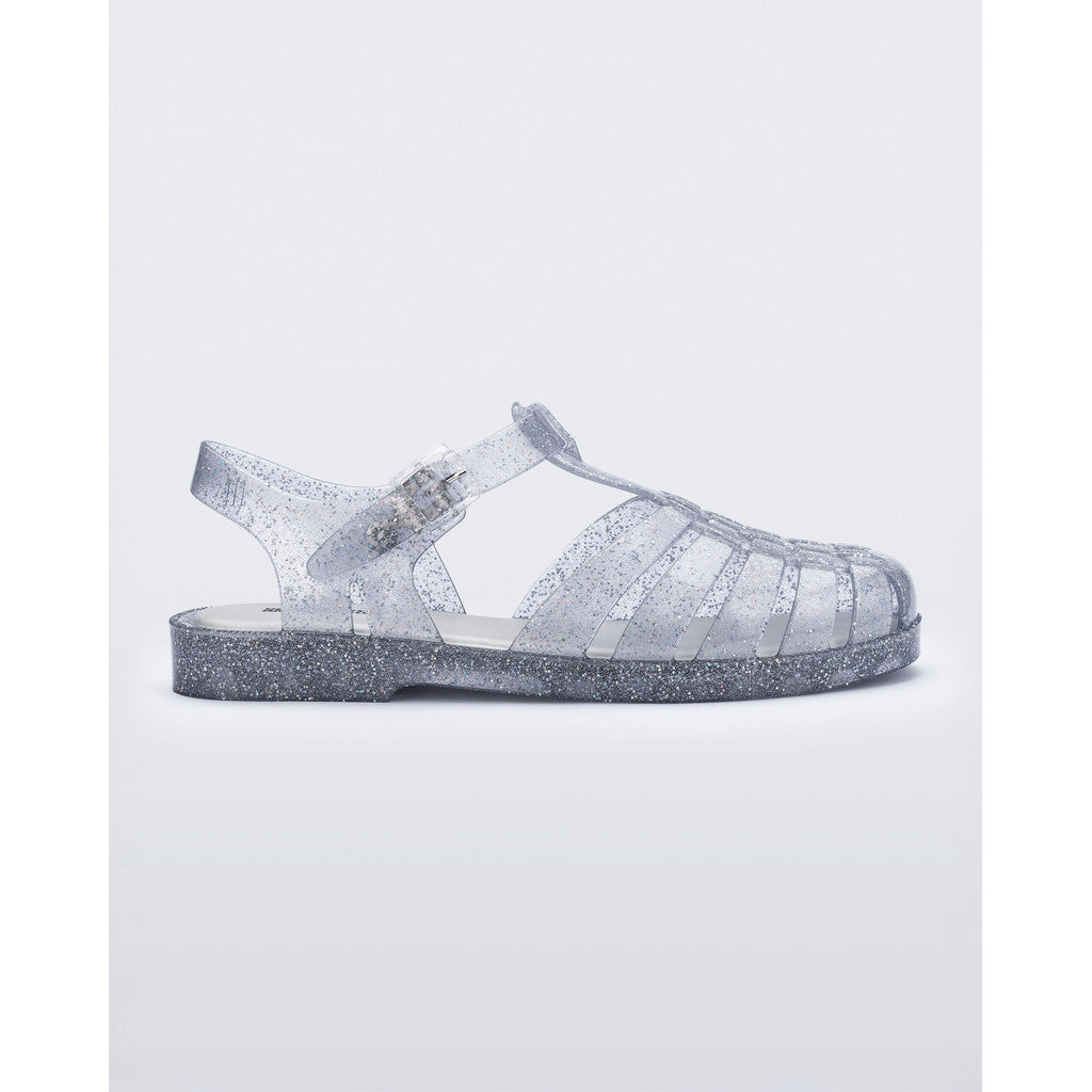 Melissa MELISSA POSSESSION SHINY SANDAL BR229 GLITTER CLEAR SILVER