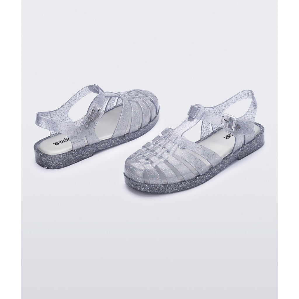 Melissa MELISSA POSSESSION SHINY SANDAL BR229 GLITTER CLEAR SILVER