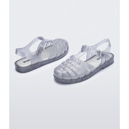 Melissa MELISSA POSSESSION SHINY SANDAL BR229 GLITTER CLEAR SILVER