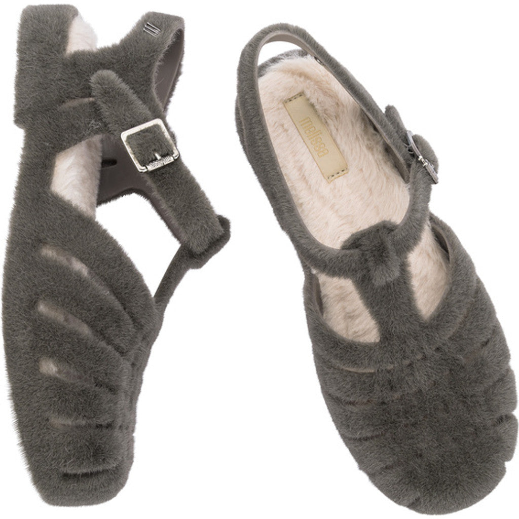 Melissa Melissa Possession Warm AD SANDAL BL656 FLOCKED GRAY/BEIGE