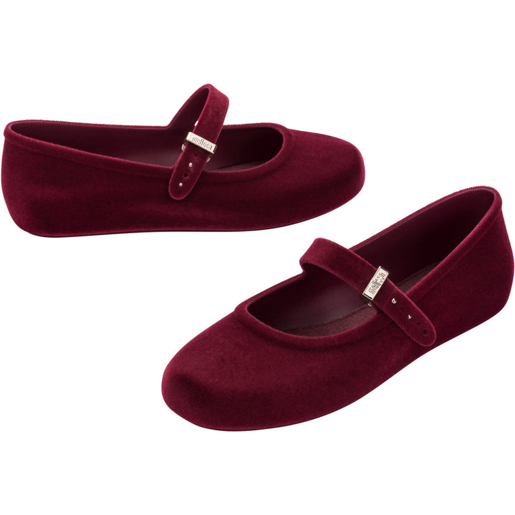 Melissa MELISSA SOFT BALLERINA VELVET II AD  BN601 RED FLOCKED