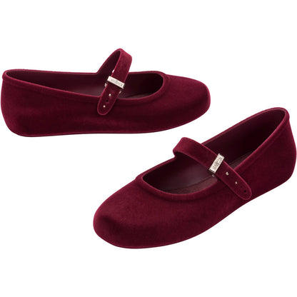 Melissa MELISSA SOFT BALLERINA VELVET II AD  BN601 RED FLOCKED