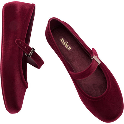 Melissa MELISSA SOFT BALLERINA VELVET II AD  BN601 RED FLOCKED