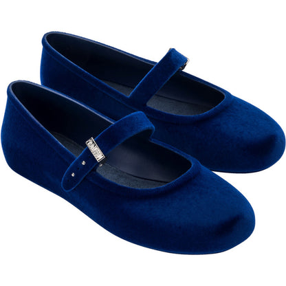 Melissa MELISSA SOFT BALLERINA VELVET II AD  BN602 BLUE FLOCKED