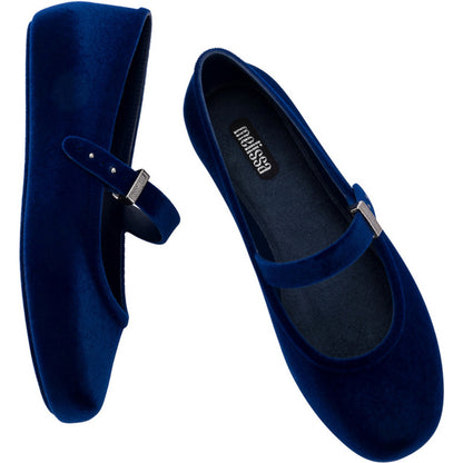 Melissa MELISSA SOFT BALLERINA VELVET II AD  BN602 BLUE FLOCKED