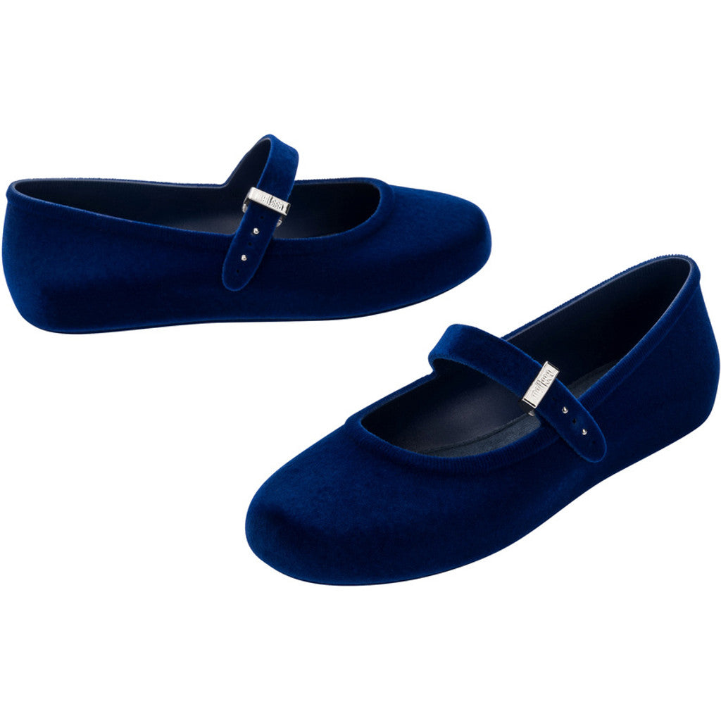 Melissa MELISSA SOFT BALLERINA VELVET II AD  BN602 BLUE FLOCKED