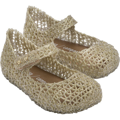 Mini Melissa Mini Melissa Campana Papel BB BALLERINA 50712 GOLD GLITTER