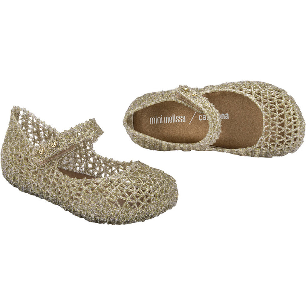 Mini Melissa Mini Melissa Campana Papel BB BALLERINA 50712 GOLD GLITTER