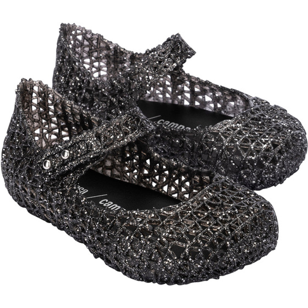 Mini Melissa Mini Melissa Campana Papel BB BALLERINA AJ850 BLACK GLITTER