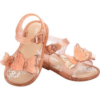 Mini Melissa Mini Melissa Fly Sandal Iii Bb SANDAL BN945 BEIGE GLITTER