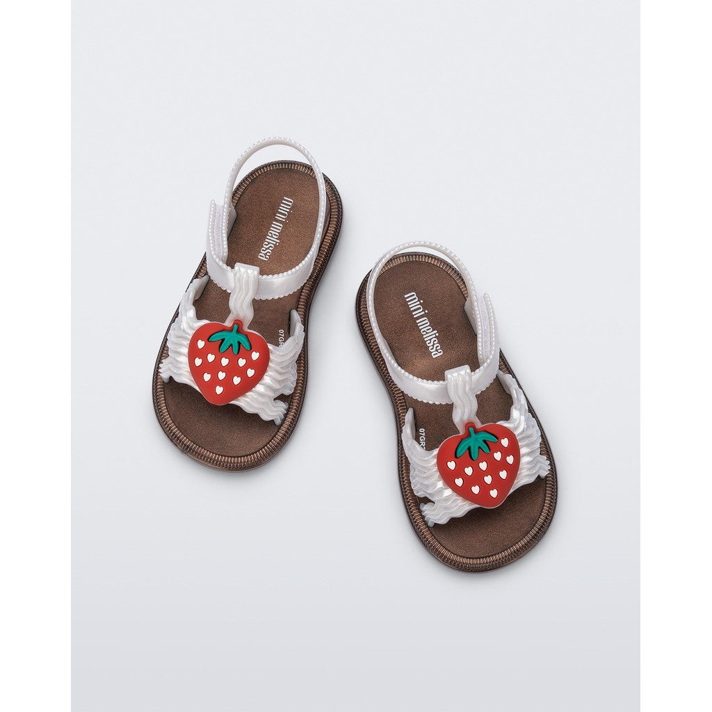 Mini Melissa MINI MELISSA HIP SANDAL BB SANDAL BD753 BRONZE/PEARL WHITE