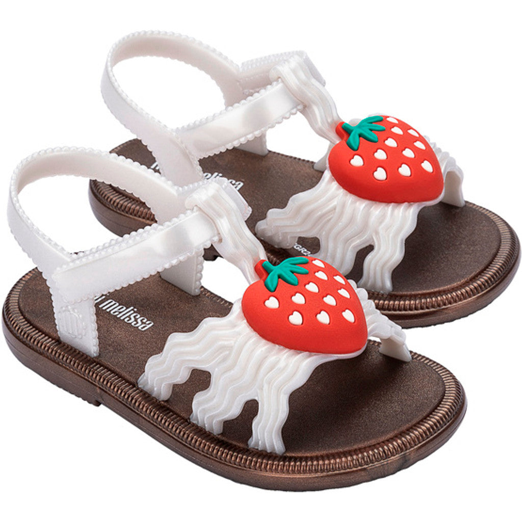 Mini Melissa MINI MELISSA HIP SANDAL BB SANDAL BD753 BRONZE/PEARL WHITE