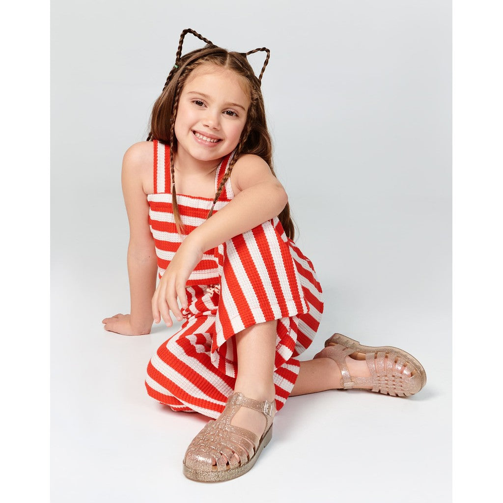 Mini Melissa MINI MELISSA POSSESSION SHINY INF SANDAL BF142 BEIGE SILVER GLITTER