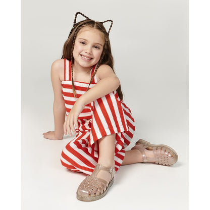 Mini Melissa MINI MELISSA POSSESSION SHINY INF SANDAL BF142 BEIGE SILVER GLITTER