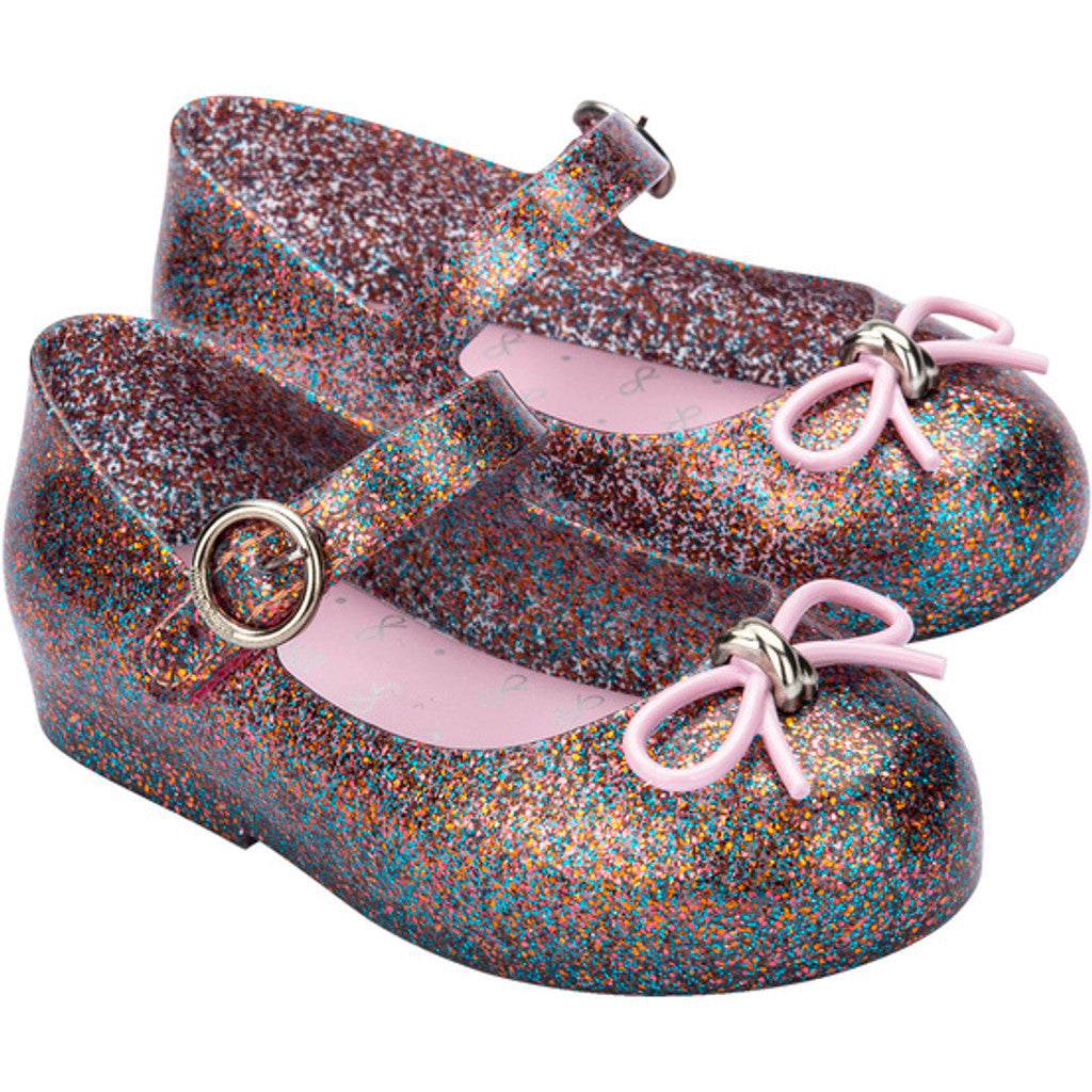 Mini Melissa MINI MELISSA SWEET LOVE BB SANDAL BF317 GLITTER TRANSP PINK