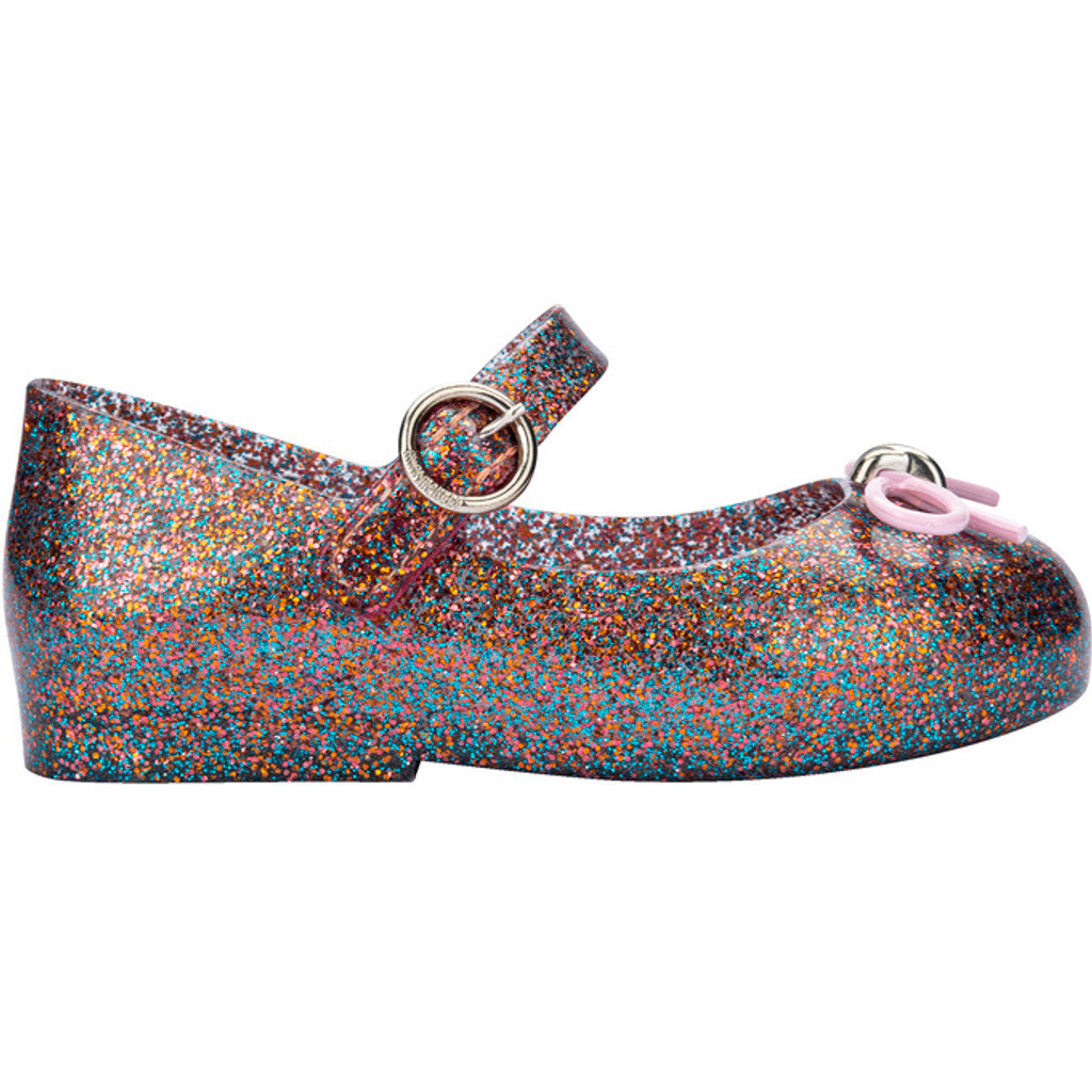 Mini Melissa MINI MELISSA SWEET LOVE BB SANDAL BF317 GLITTER TRANSP PINK