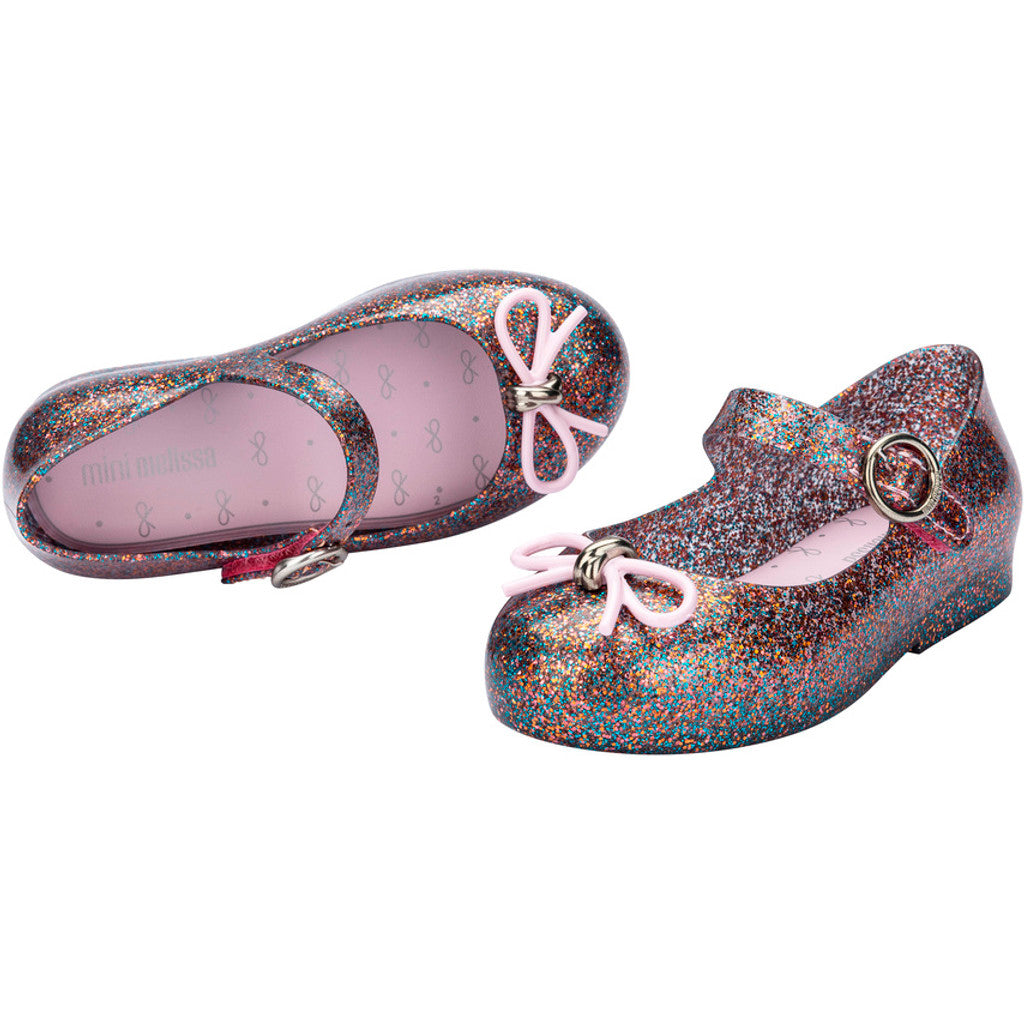 Mini Melissa MINI MELISSA SWEET LOVE BB SANDAL BF317 GLITTER TRANSP PINK