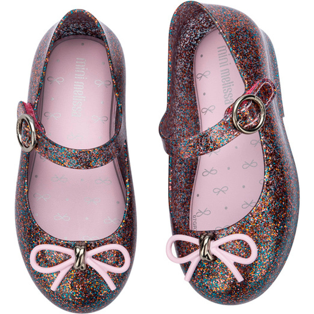 Mini Melissa MINI MELISSA SWEET LOVE BB SANDAL BF317 GLITTER TRANSP PINK