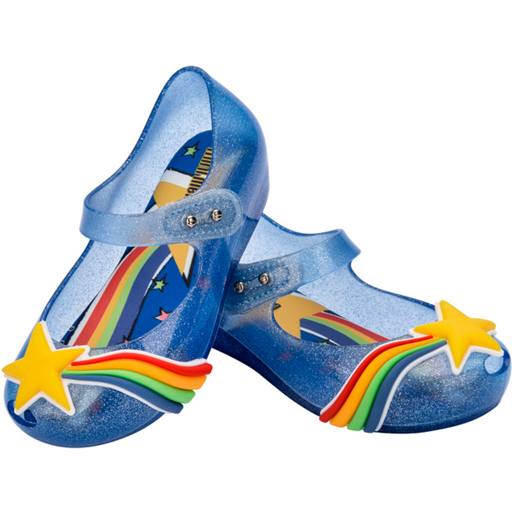 Mini Melissa MINI MELISSA ULTRAGIRL COLORS BB BALLERINA BN550 BLUE GLITTER/YELLOW