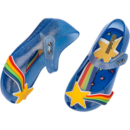 Mini Melissa MINI MELISSA ULTRAGIRL COLORS BB BALLERINA BN550 BLUE GLITTER/YELLOW