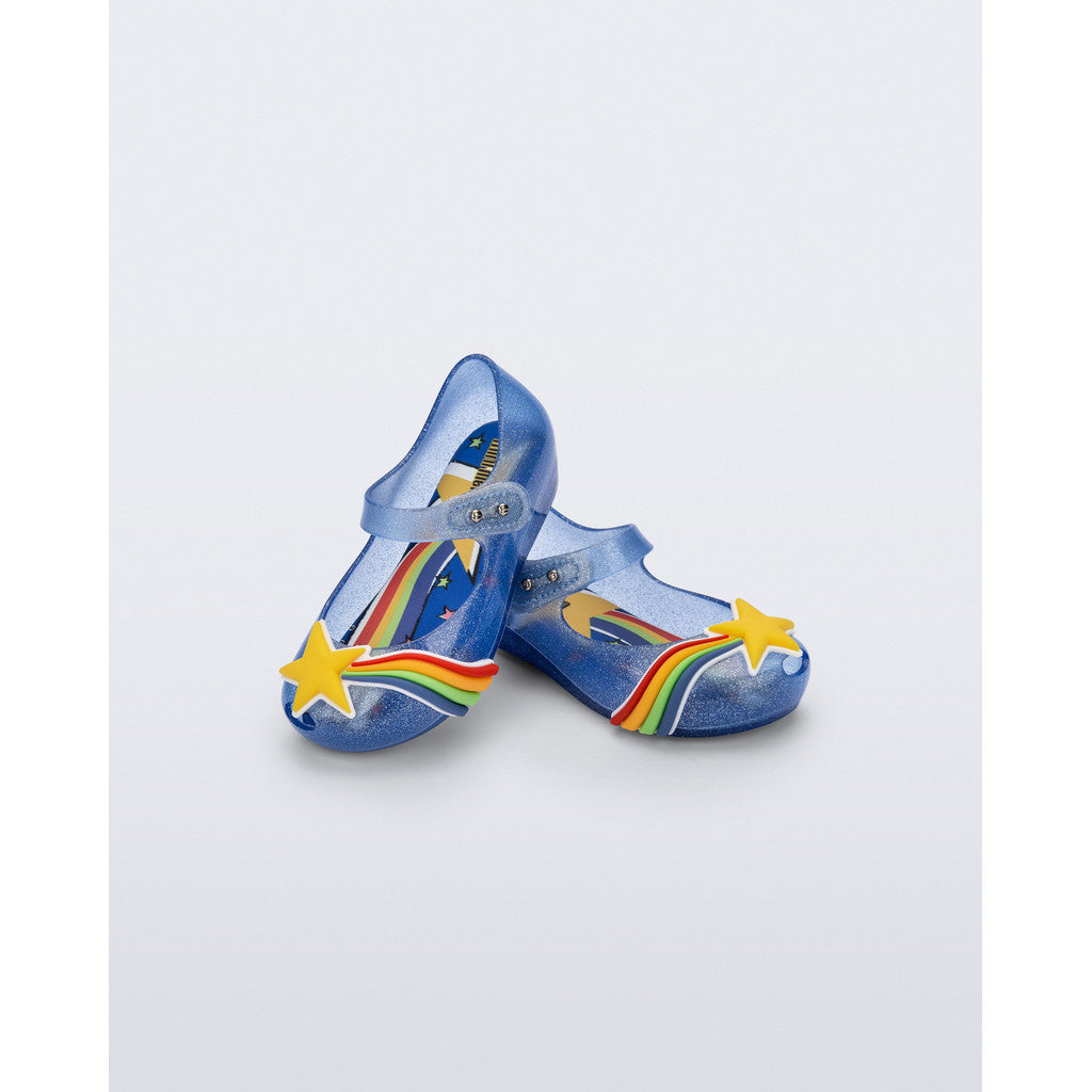 Mini Melissa MINI MELISSA ULTRAGIRL COLORS BB BALLERINA BN550 BLUE GLITTER/YELLOW