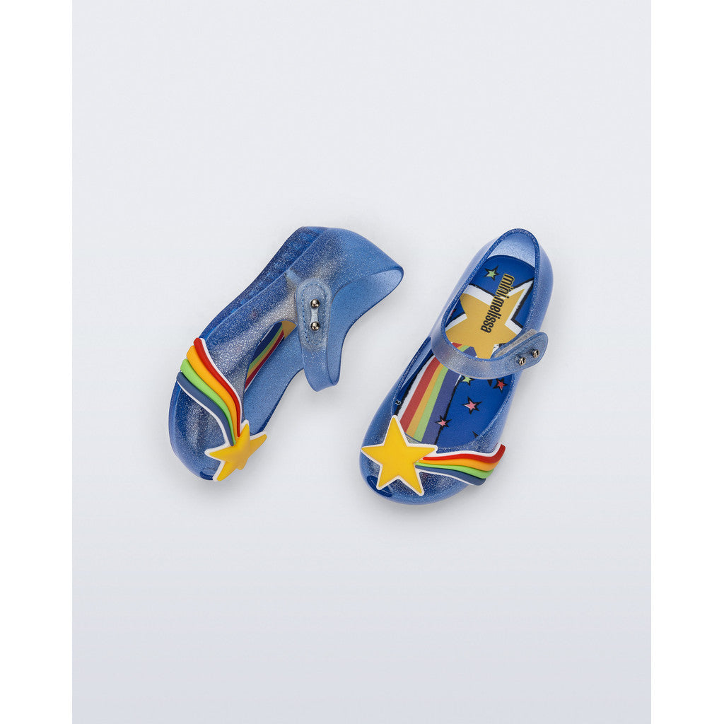 Mini Melissa MINI MELISSA ULTRAGIRL COLORS BB BALLERINA BN550 BLUE GLITTER/YELLOW