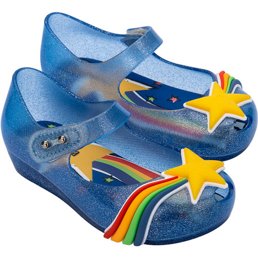 Mini Melissa MINI MELISSA ULTRAGIRL COLORS BB BALLERINA BN550 BLUE GLITTER/YELLOW