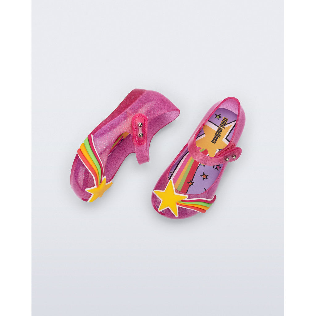 Mini Melissa MINI MELISSA ULTRAGIRL COLORS BB BALLERINA BN551 GLITTER PINK/YELLOW