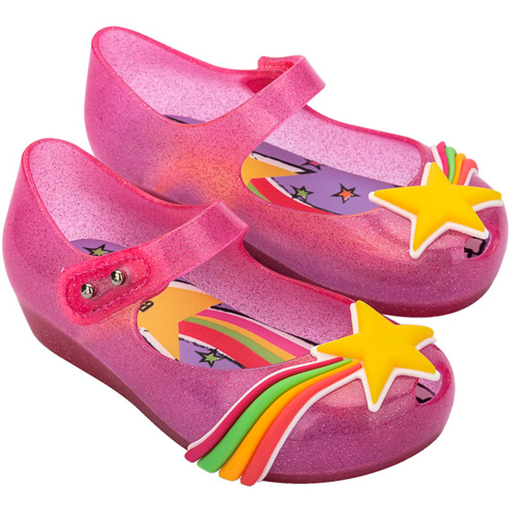 Mini Melissa MINI MELISSA ULTRAGIRL COLORS BB BALLERINA BN551 GLITTER PINK/YELLOW