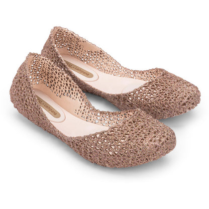 Melissa Melissa Campana Papel VII Sp Ad SANDAL 52326 BEIGE/ GLITTER