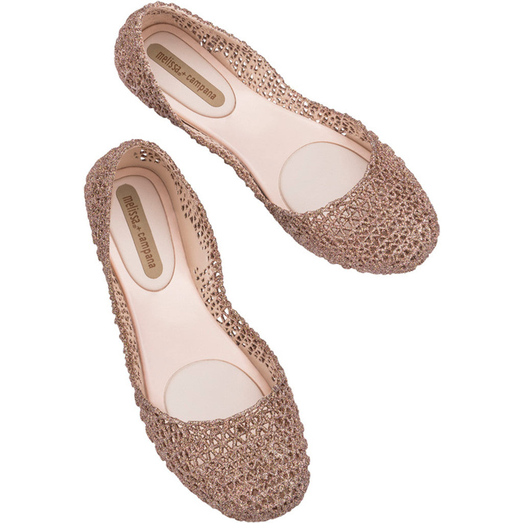 Melissa Melissa Campana Papel VII Sp Ad SANDAL 52326 BEIGE/ GLITTER