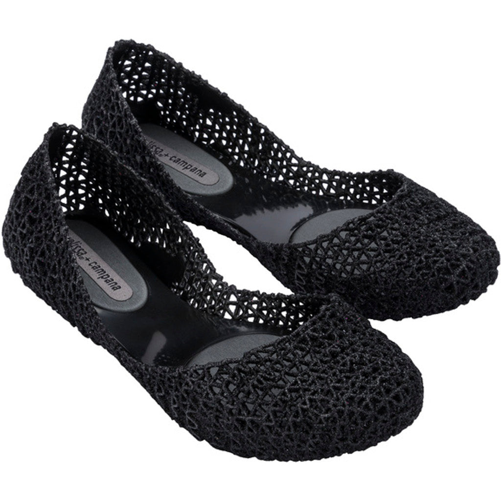 Melissa Melissa Campana Papel VII Sp Ad SANDAL 52682 BLACK GLITTER