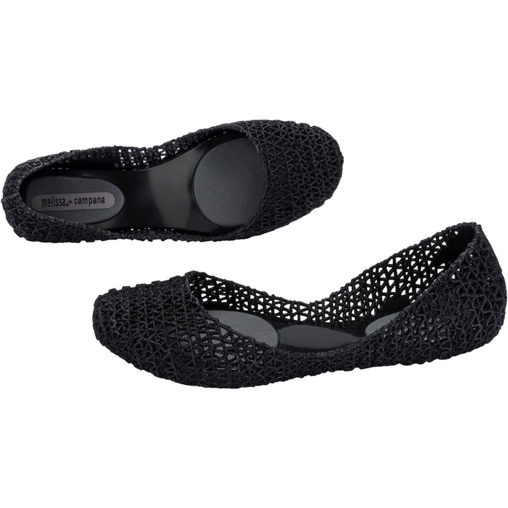 Melissa Melissa Campana Papel VII Sp Ad SANDAL 52682 BLACK GLITTER
