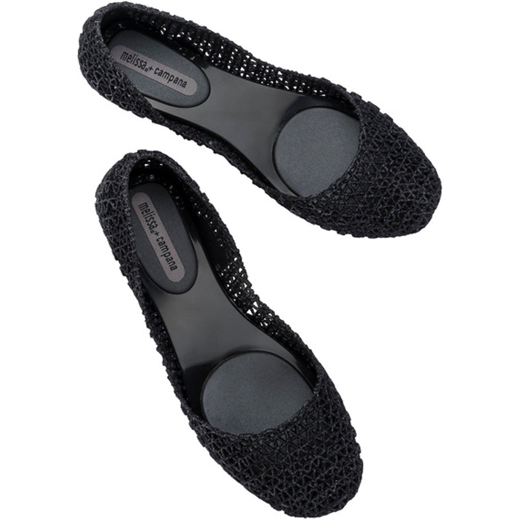 Melissa Melissa Campana Papel VII Sp Ad SANDAL 52682 BLACK GLITTER