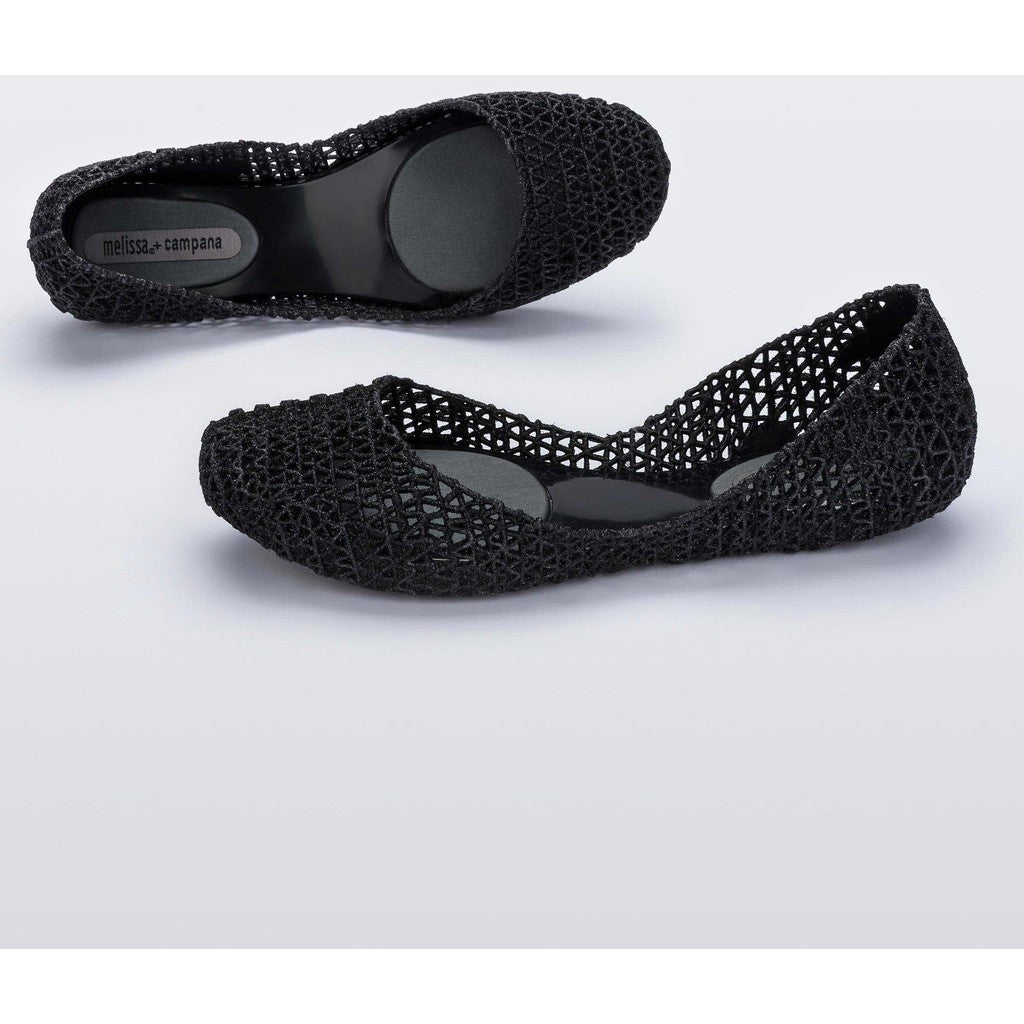 Melissa Melissa Campana Papel VII Sp Ad SANDAL 52682 BLACK GLITTER
