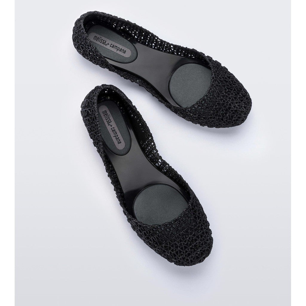 Melissa Melissa Campana Papel VII Sp Ad SANDAL 52682 BLACK GLITTER