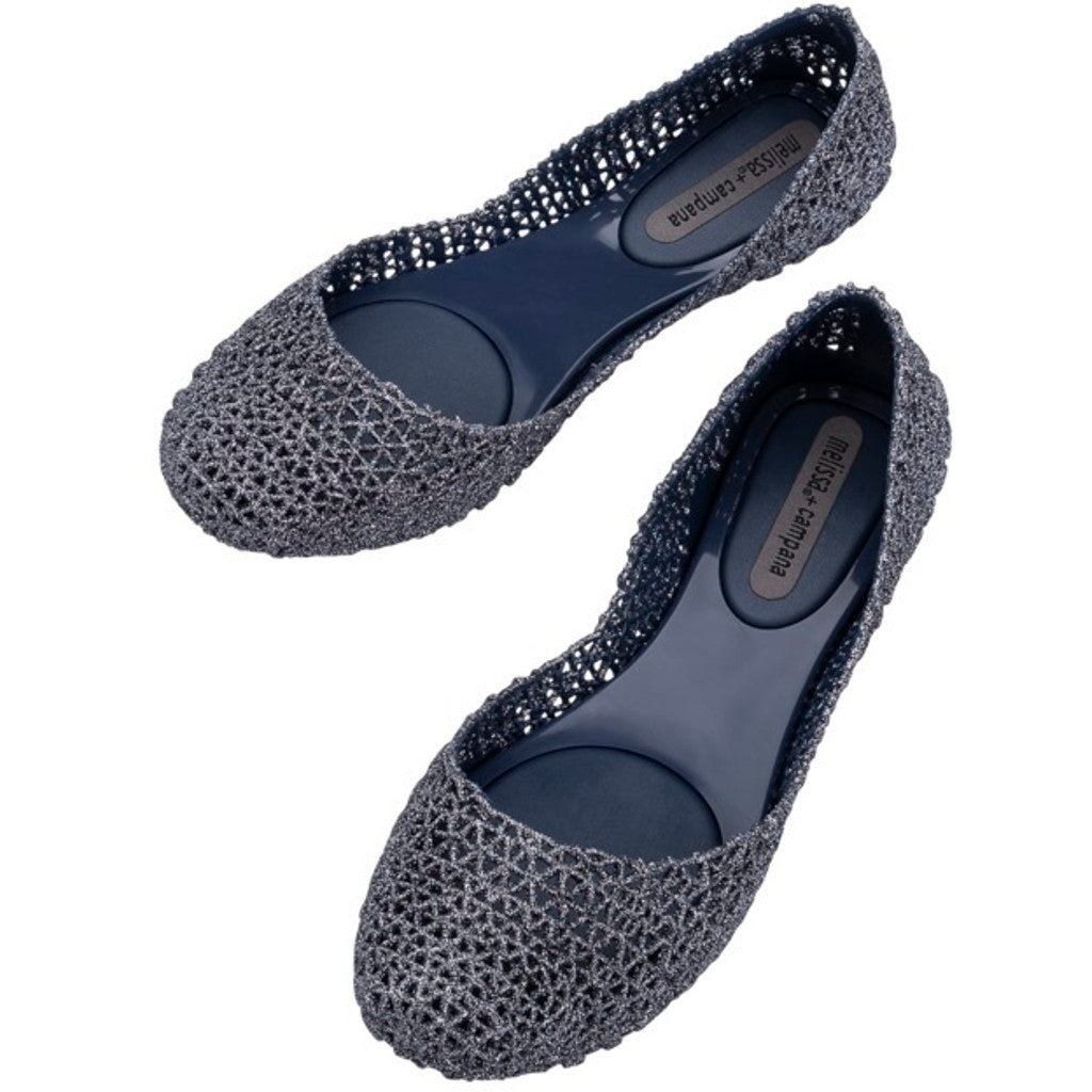 Melissa Melissa Campana Papel VII Sp Ad SANDAL 54063 BLUE/GLITTER