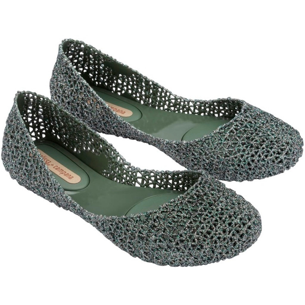Melissa Melissa Campana Papel VII Sp Ad SANDAL BT089 GLITTER GREEN